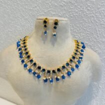 Bespoke Blue Stone AD Stone Necklace