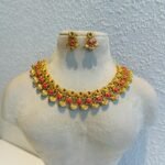 Sparkling Golden Coral Choker