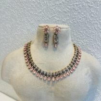 Unique Pink Stone Necklace