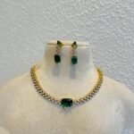 Regal Green AD Stone Short Necklace
