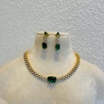 Regal Green AD Stone Short Necklace