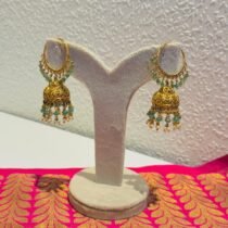 Refined Mint Green Stone Jhumka