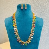 Opulent Multicolor Stone Long Necklace