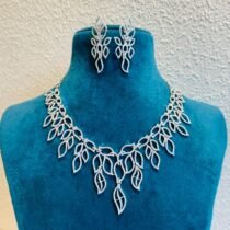 Regal CZ Leafy Droplet Choker