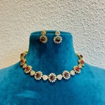 Mesmerizing Floral Ruby Stone Necklace