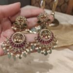 Opulent Peacock Ruby Stone Earring