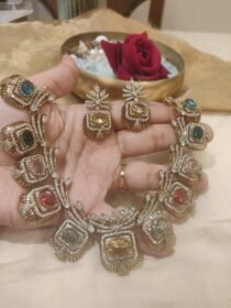 Lustrous Multicolor AD Stone Choker