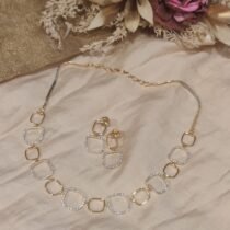 Sparkling CZ Golden Necklace