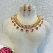 Alluring Coral Stone Choker