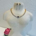 Dazzling Floral Purple AD Stone Necklace