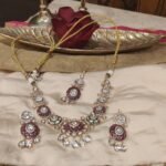 Dazzling Ruby Crytsal Kundan Stone Kundan Necklace