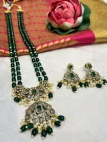 Jubilant handcrafted Peacock Green Mala