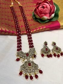 Jubilant handcrafted Peacock Red Mala