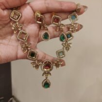 Enigmatic Multicolor AD Stone Short Necklace