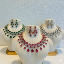 Premium AD Stone Bridal Necklace Set