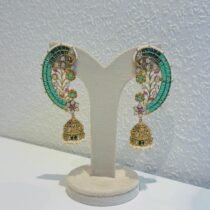 Bespoke Green Stone Jhumka