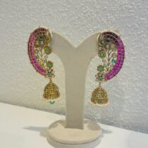 Bespoke Ruby Stone Jhumka