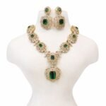 Pinnacle Green AD Stone Peacock Necklace