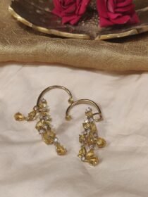 Lustrous Droplet Yellow Stone Jhumka