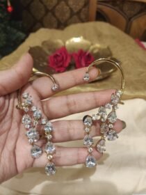 Lustrous Droplet Crystal Stone Jhumka