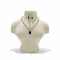 Opulent CZ Green Stone Necklace