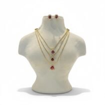 Trendsetting 3 Layer Red AD Stone Chain