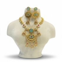 Radiant Bridal Necklace With Mint Stone