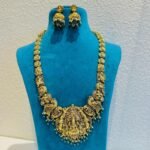 Lustrous Peacock Temple Long Necklace