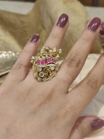 Sparkling Bridal Ruby Stone Ring