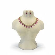 Majestic Ruby AD Stone Short Necklace