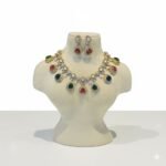 Elegant Multicolour Droplet Necklace