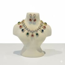 Elegant Multicolour Droplet Necklace