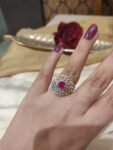 Lustrous Ruby Stone AD Ring