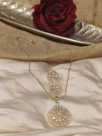 Exquisite Floral Golden CZ Chain
