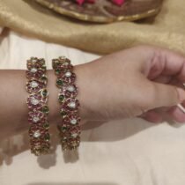 Premium Jadau Stone Bangles Set of 2