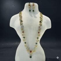 Enigmatic Multicolor AD Stone Long Necklace