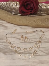 AD CZ Golden 2 Layer Necklace