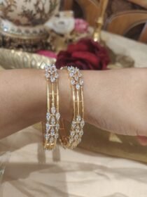 Captivating Crystal Stone Bangles Set of 2