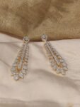 Dazzling American Diamond Feather Drop Earrings