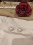 Floral Pearl AD Stud Earrings