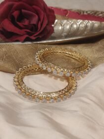 Designer AD Gold-Tone Bangles