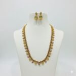 Opulent Red Floral Mango leaf Long Necklace