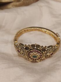 Timeless Floral Ruby Stone Kada