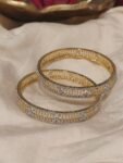 Enchanting Golden CZ Bangles Set of 2