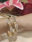 Timeless Golden Leafy Bangles Set of 2