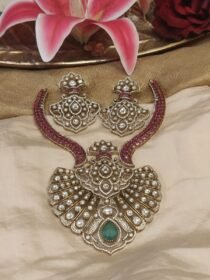 Opulent Ruby Stone AD Necklace