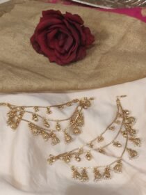 Exquisite Golden 3 Layer White Pearl Earchain