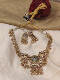 Opulent Droplet Floral Bridal Necklace