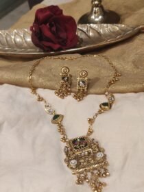 Enchanting Green Stone Bridal Necklace