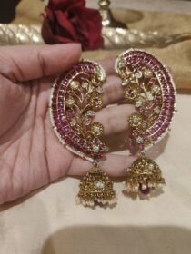 Alluring Ruby Stone Jhumka
